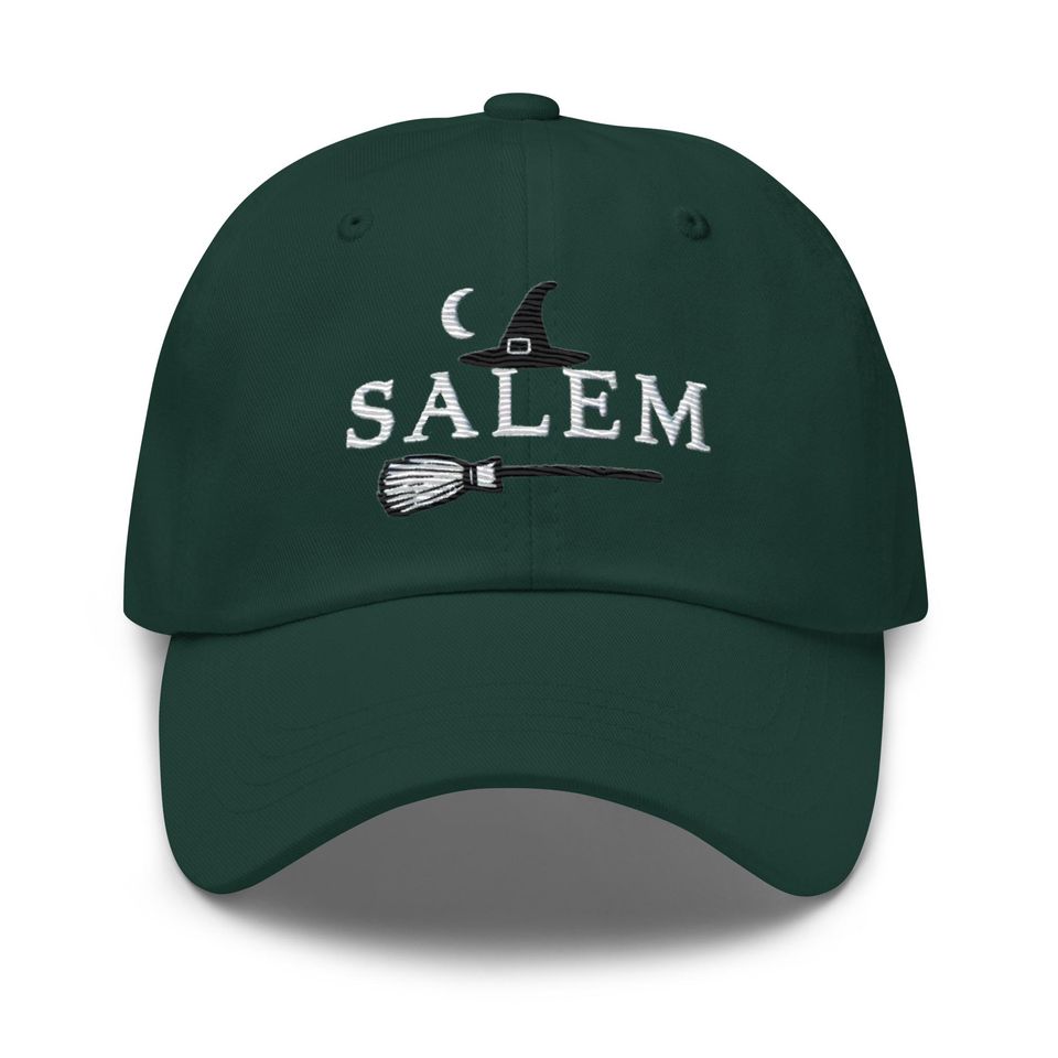Salem Halloween Dad Hat: Low-Profile, Embroidered, Adjustable Strap