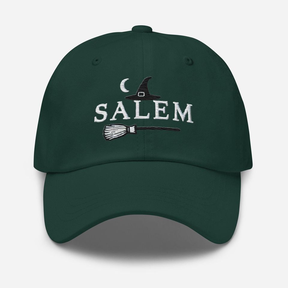 Salem Halloween Dad Hat: Low-Profile, Embroidered, Adjustable Strap