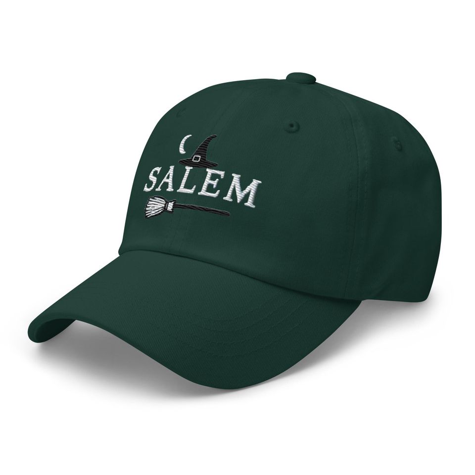 Salem Halloween Dad Hat: Low-Profile, Embroidered, Adjustable Strap