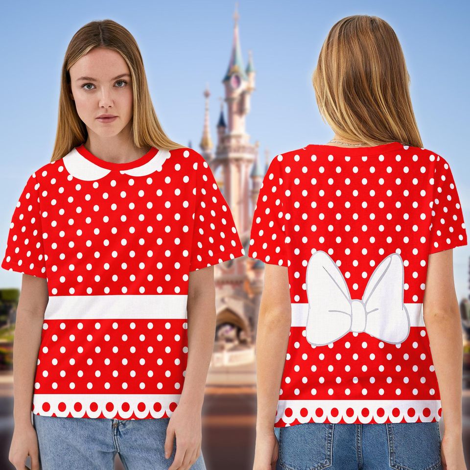 Minnie 3D Costume Cosplay T-Shirt, Minnie Halloween Shirt
