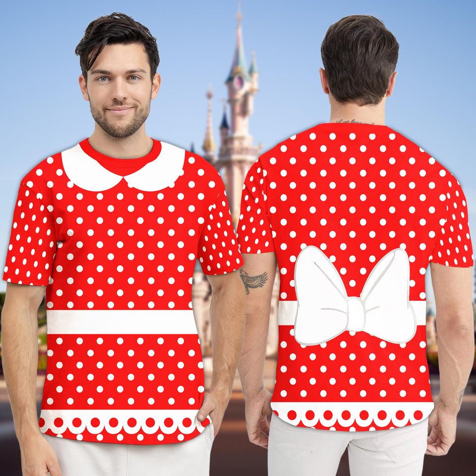 Minnie 3D Costume Cosplay T-Shirt, Minnie Halloween Shirt