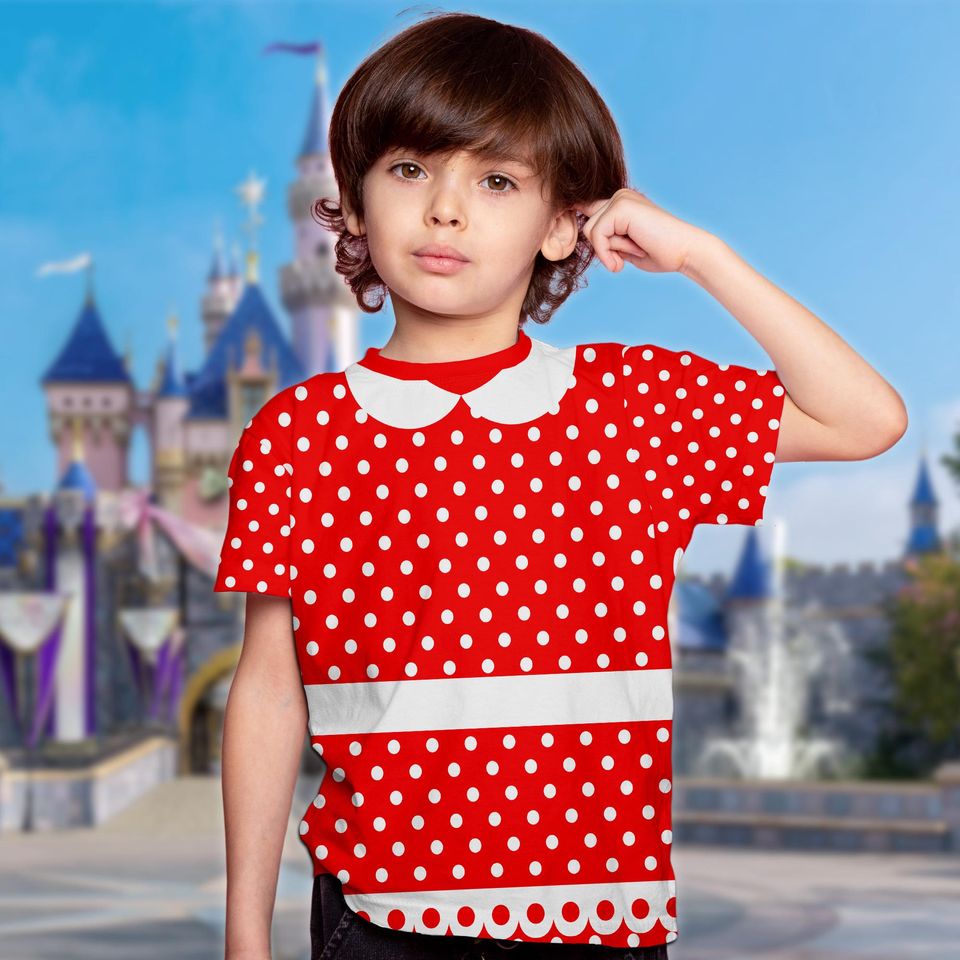 Minnie 3D Costume Cosplay T-Shirt, Minnie Halloween Shirt
