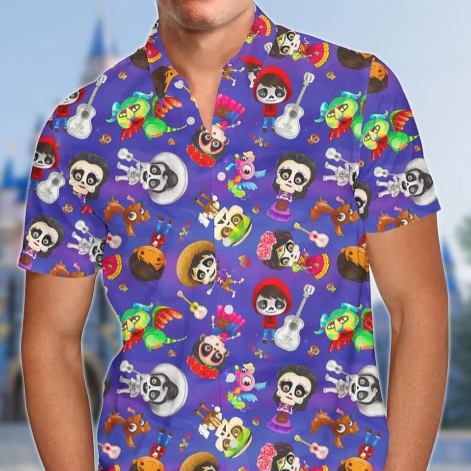 Poco Loco Coco Inspired Hawaiin Shirt, Hctor Coco Hawaii Shirt