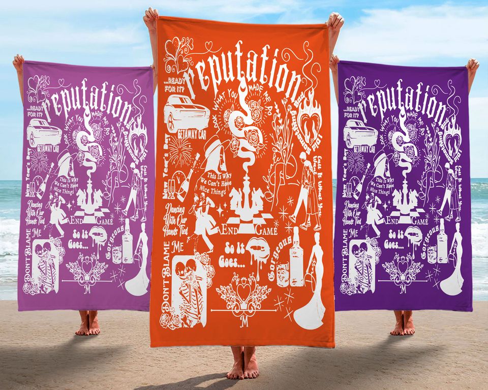 Christmas Gift, Concert Beach Towel, Vacation Gift,  Concert Gift, Bath & Pool Towel
