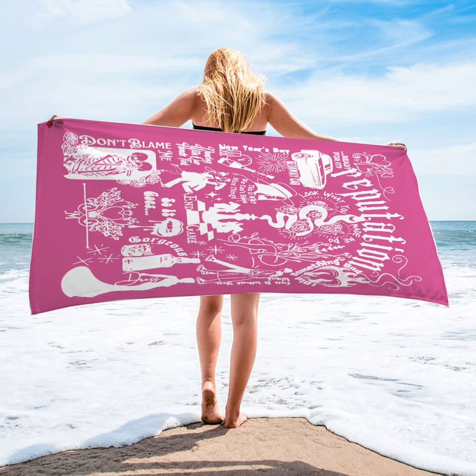 Christmas Gift, Concert Beach Towel, Vacation Gift,  Concert Gift, Bath & Pool Towel