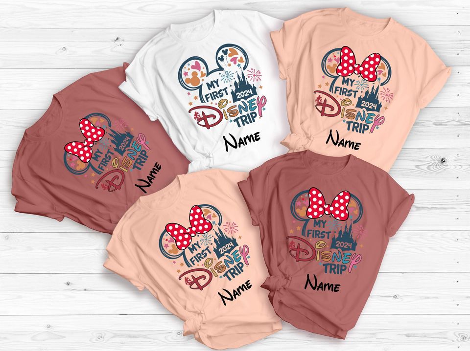 Custom Name My First Disney Trip 2024 Shirt, Personalized Disney Trip Shirt