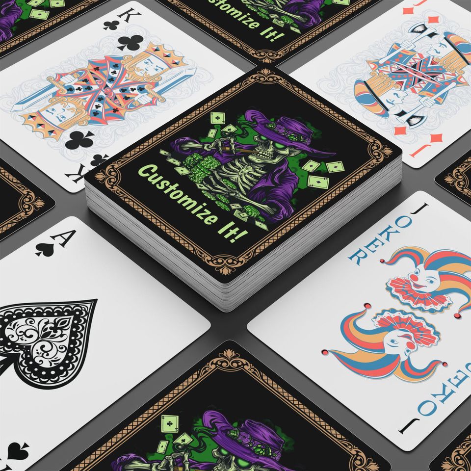 Custom Halloween Poker Playing Cards Set, Halloween Party Decor