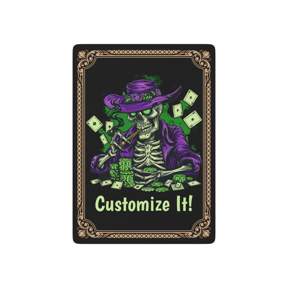 Custom Halloween Poker Playing Cards Set, Halloween Party Decor
