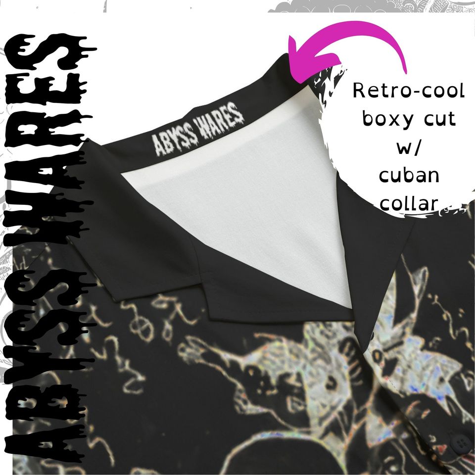 Ukiyo-e Cthulhu Shirt Rare Japanese inversion print Breezy soft Rayon