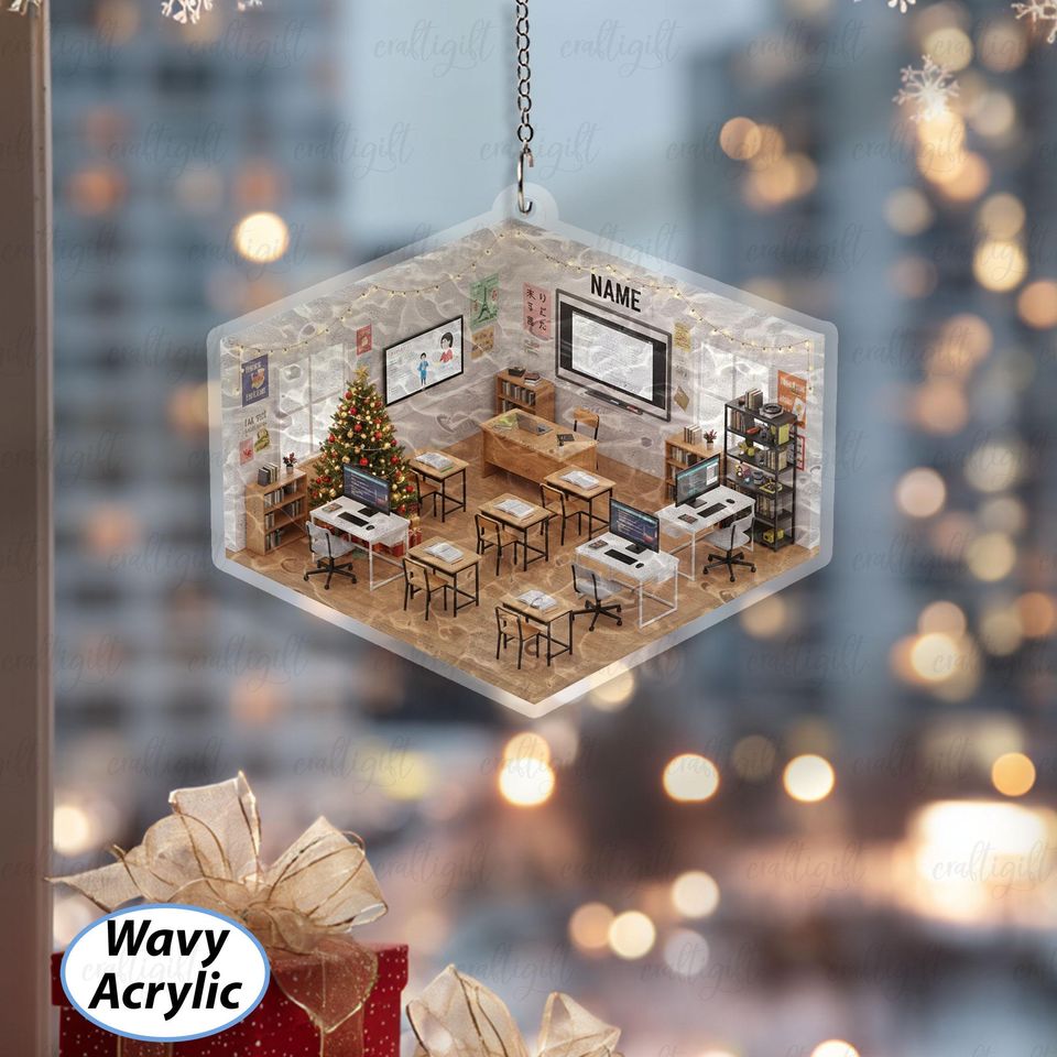 Computer Science Class Ornament Custom Name, Computer Teacher Appreciation Ornament, Software Engineering Classroom Ornament Gifts, MYB626