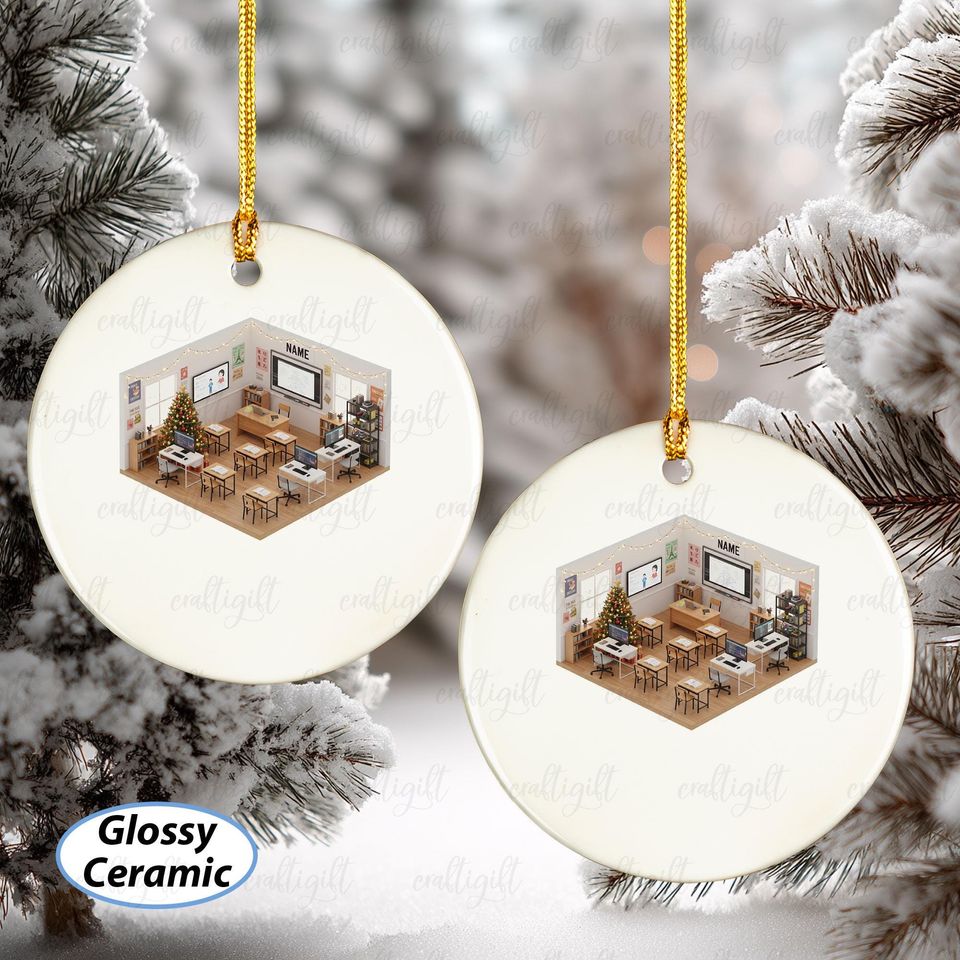 Computer Science Class Ornament Custom Name, Computer Teacher Appreciation Ornament, Software Engineering Classroom Ornament Gifts, MYB626
