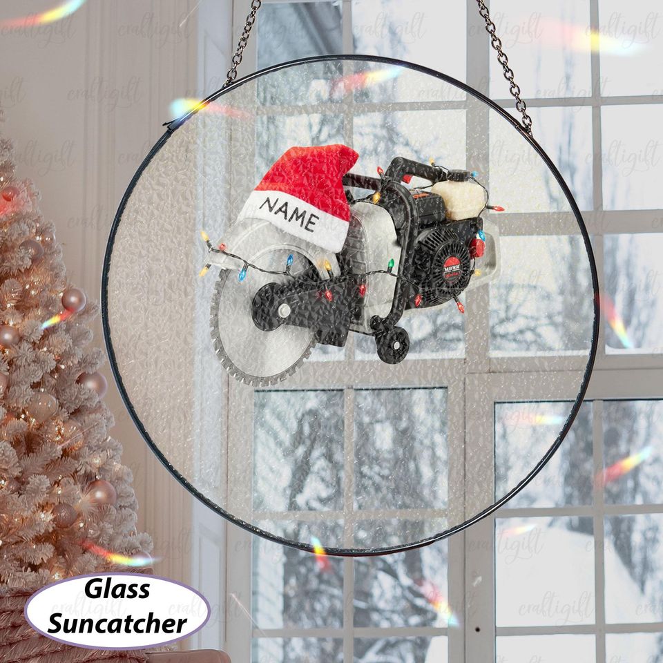 Cut Off Saw Ornament For Christmas Tree, Custom Name Power Saw Ornament, Concrete Cutter Holiday Decor, Gift For Construction Worker, MYB655