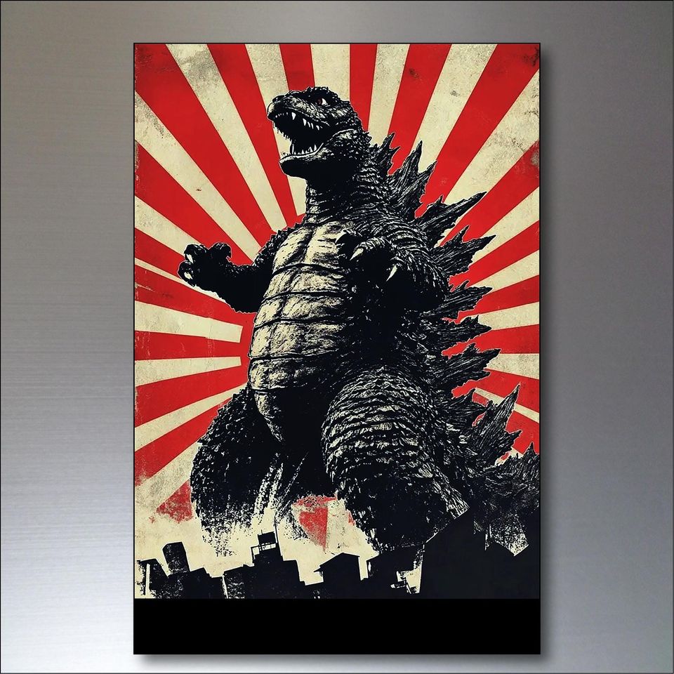 Vintage god zilla Film Poster Magnets