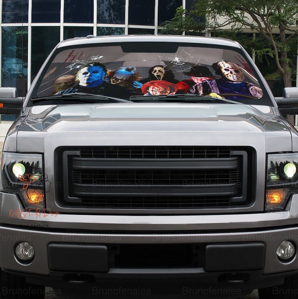 Horror Character Auto Sunshade, Michael Jason Freddy Car Windshield