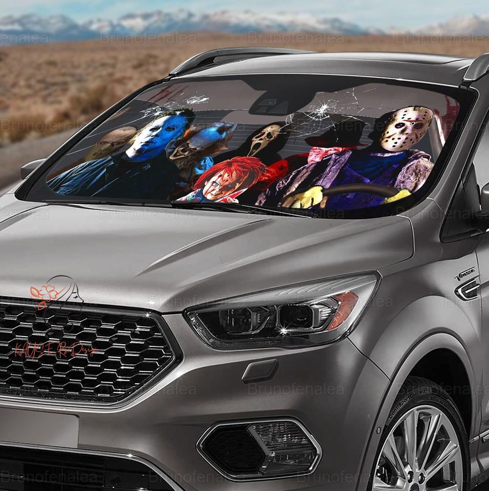 Horror Character Auto Sunshade, Michael Jason Freddy Car Windshield