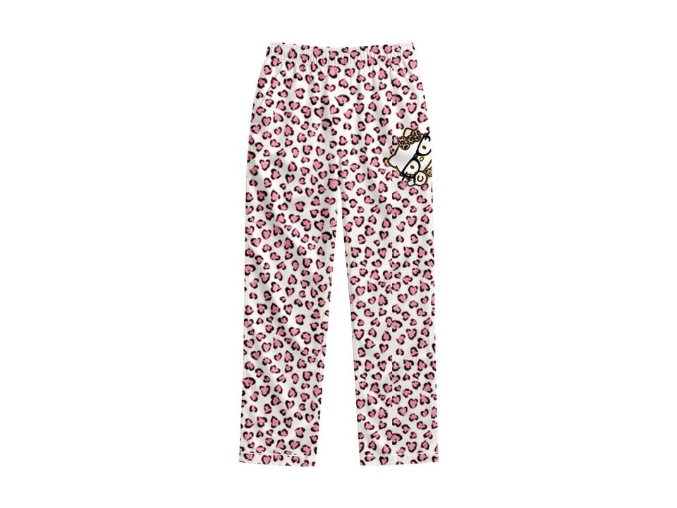 Kids Pajama Set Pink Leopard Print Cat Sleepwear