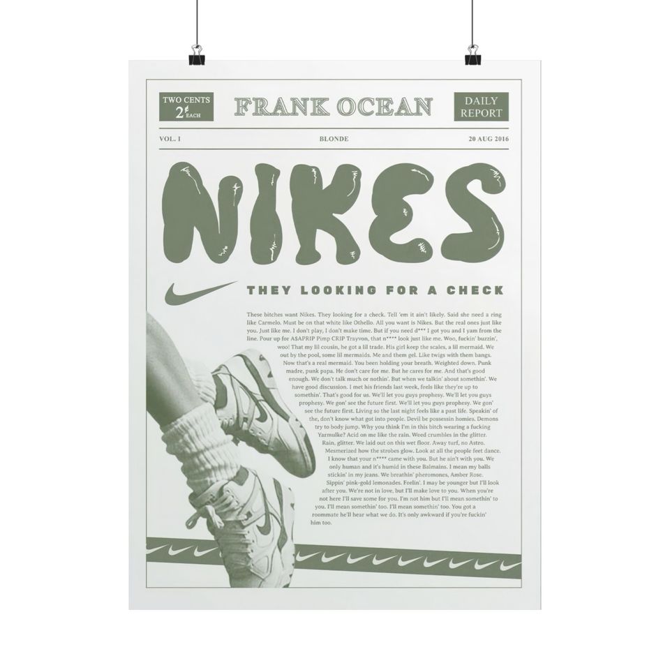 Frank Ocean - Poster | Rap Poster, Hip-Hop Poster