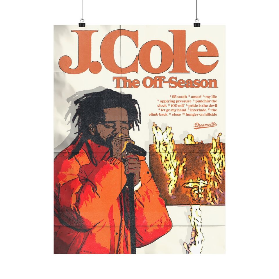 J Cole - Poster | Rap Poster, Hip-Hop Poster