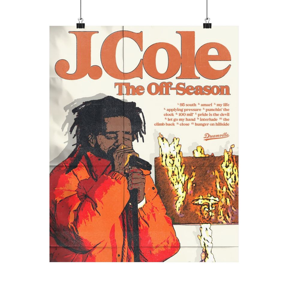 J Cole - Poster | Rap Poster, Hip-Hop Poster