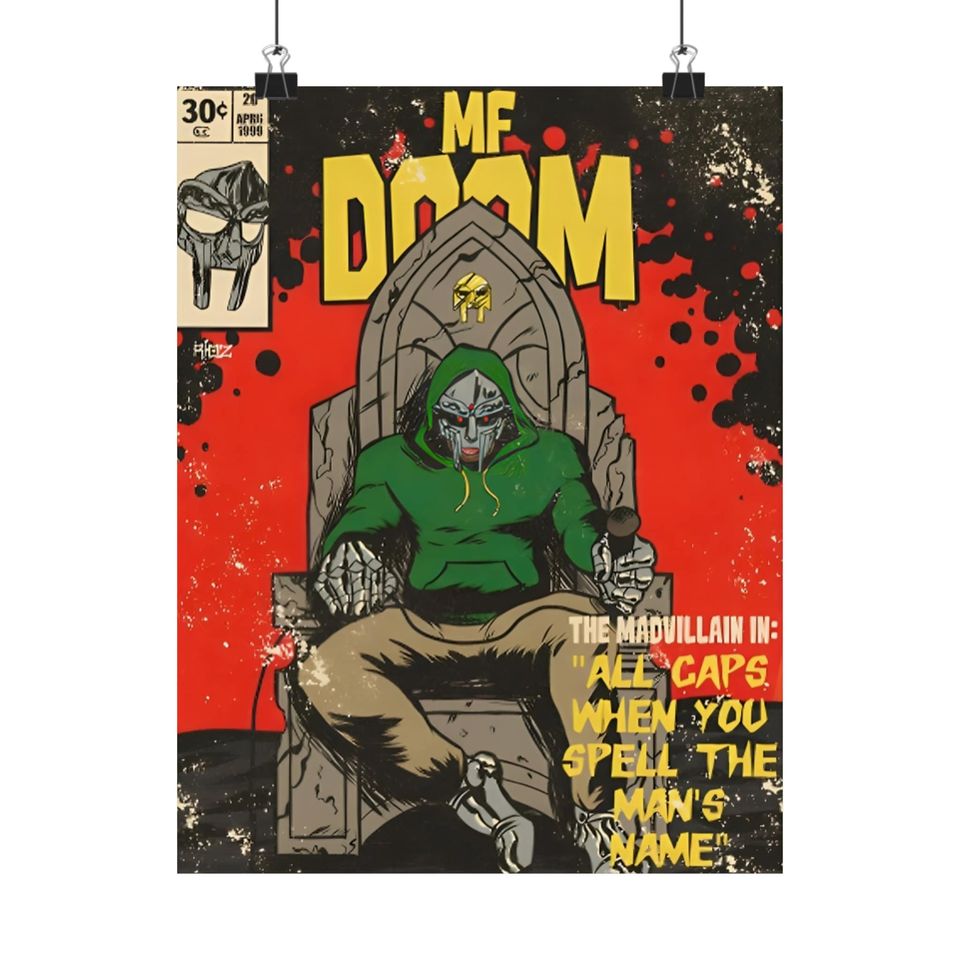 MF Dooom - Poster | Rap Poster, Hip-Hop Poster