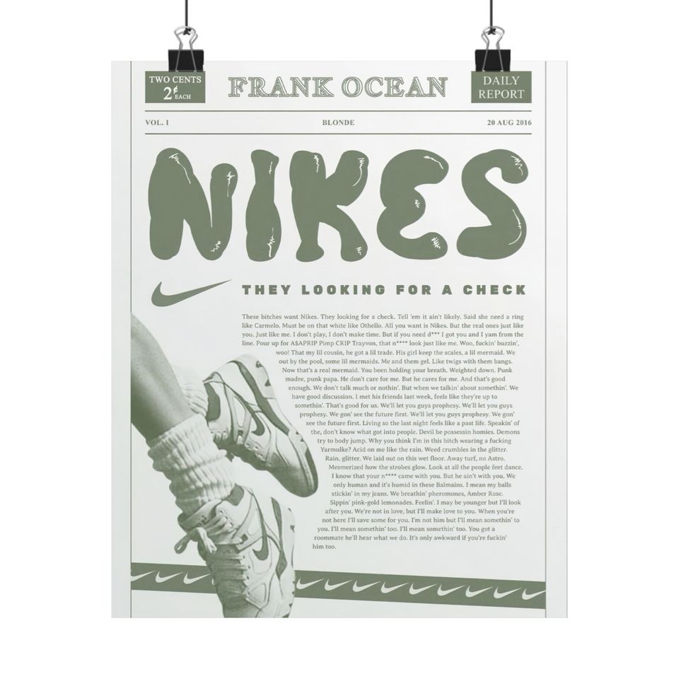 Frank Ocean - Poster | Rap Poster, Hip-Hop Poster