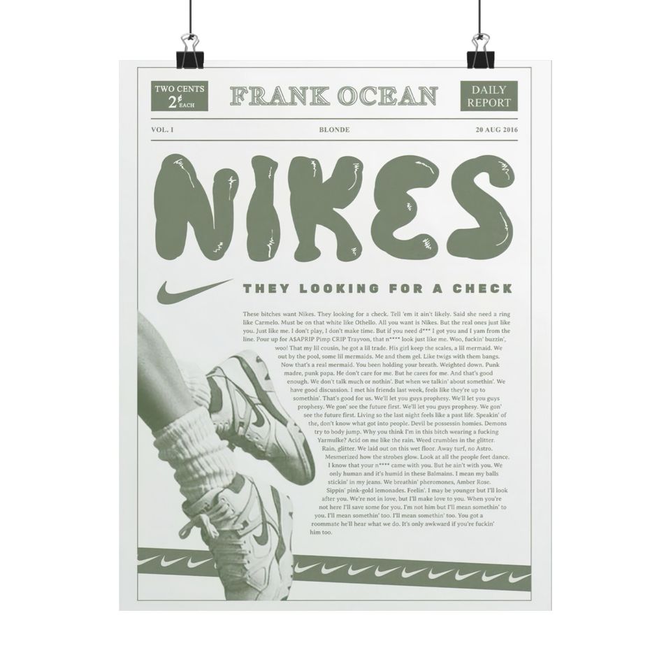 Frank Ocean - Poster | Rap Poster, Hip-Hop Poster