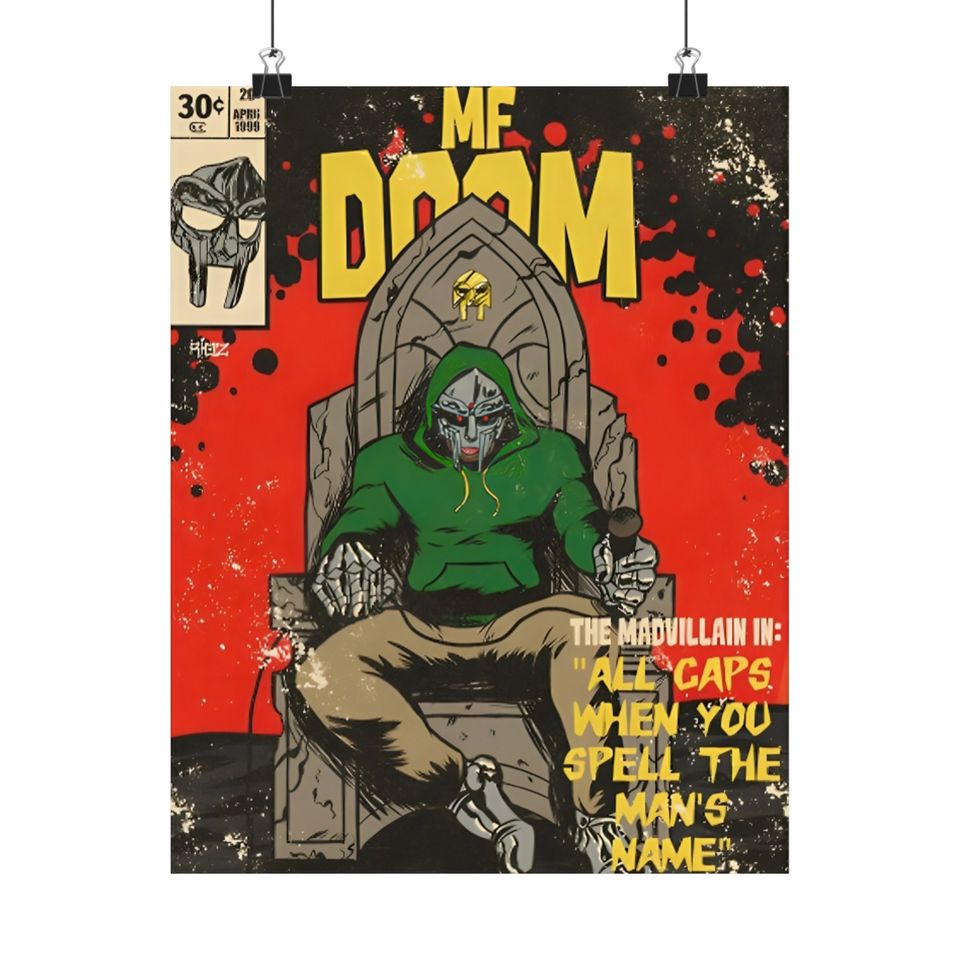 MF Dooom - Poster | Rap Poster, Hip-Hop Poster