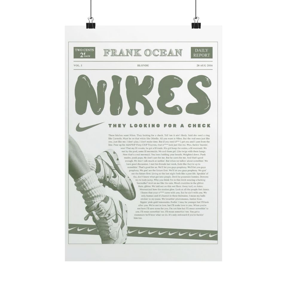 Frank Ocean - Poster | Rap Poster, Hip-Hop Poster