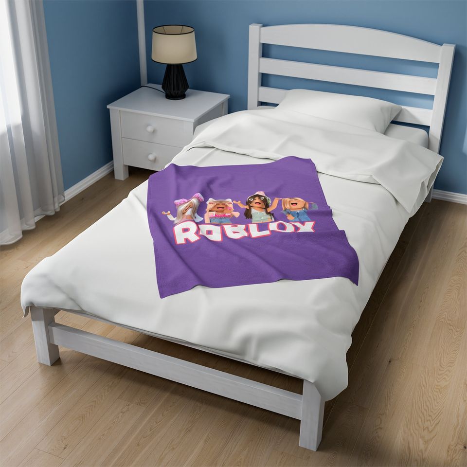 Girls Roblox Plush Blanket PERSONALIZABLE