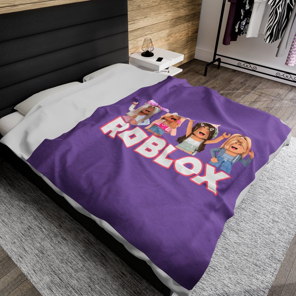 Girls Roblox Plush Blanket PERSONALIZABLE