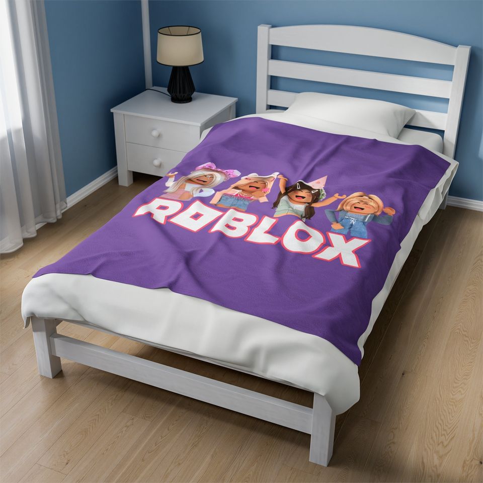 Girls Roblox Plush Blanket PERSONALIZABLE