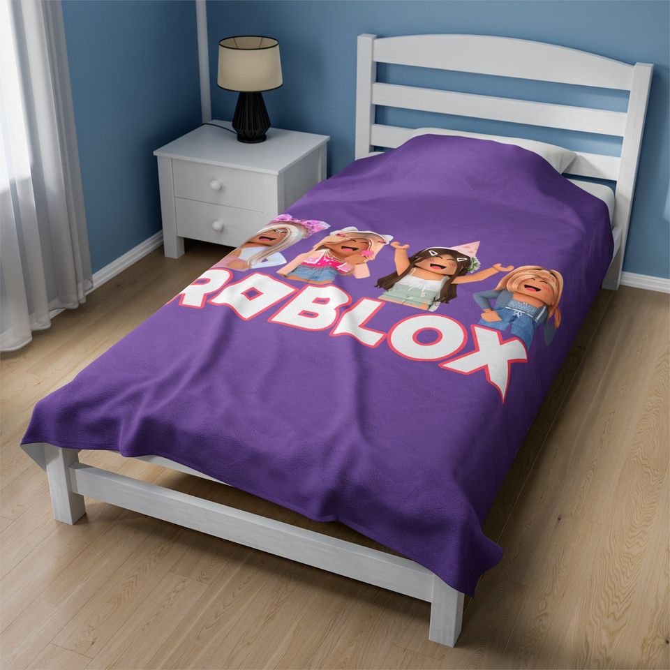 Girls Roblox Plush Blanket PERSONALIZABLE