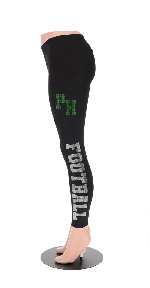 Philadelphia Football Rhinestone Leggings for Girls and Ladies