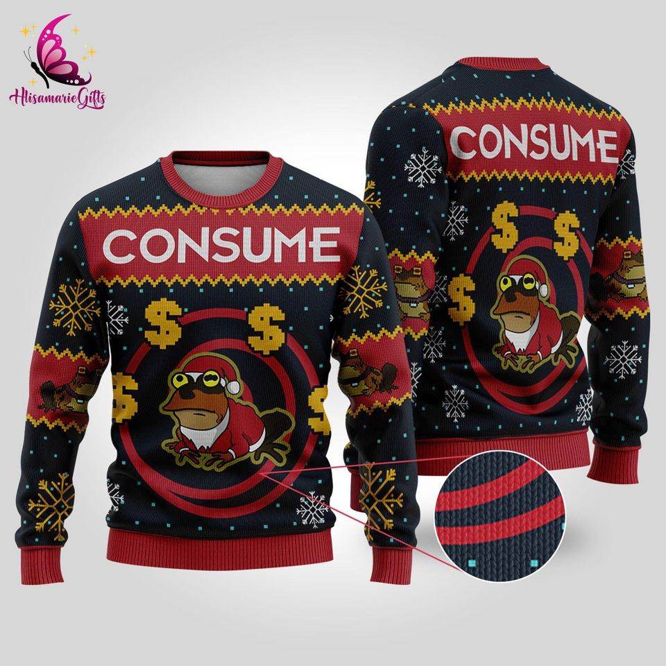 Futurama Ugly Christmas Sweatshirt | Hypnotoad Consume Ugly Sweater