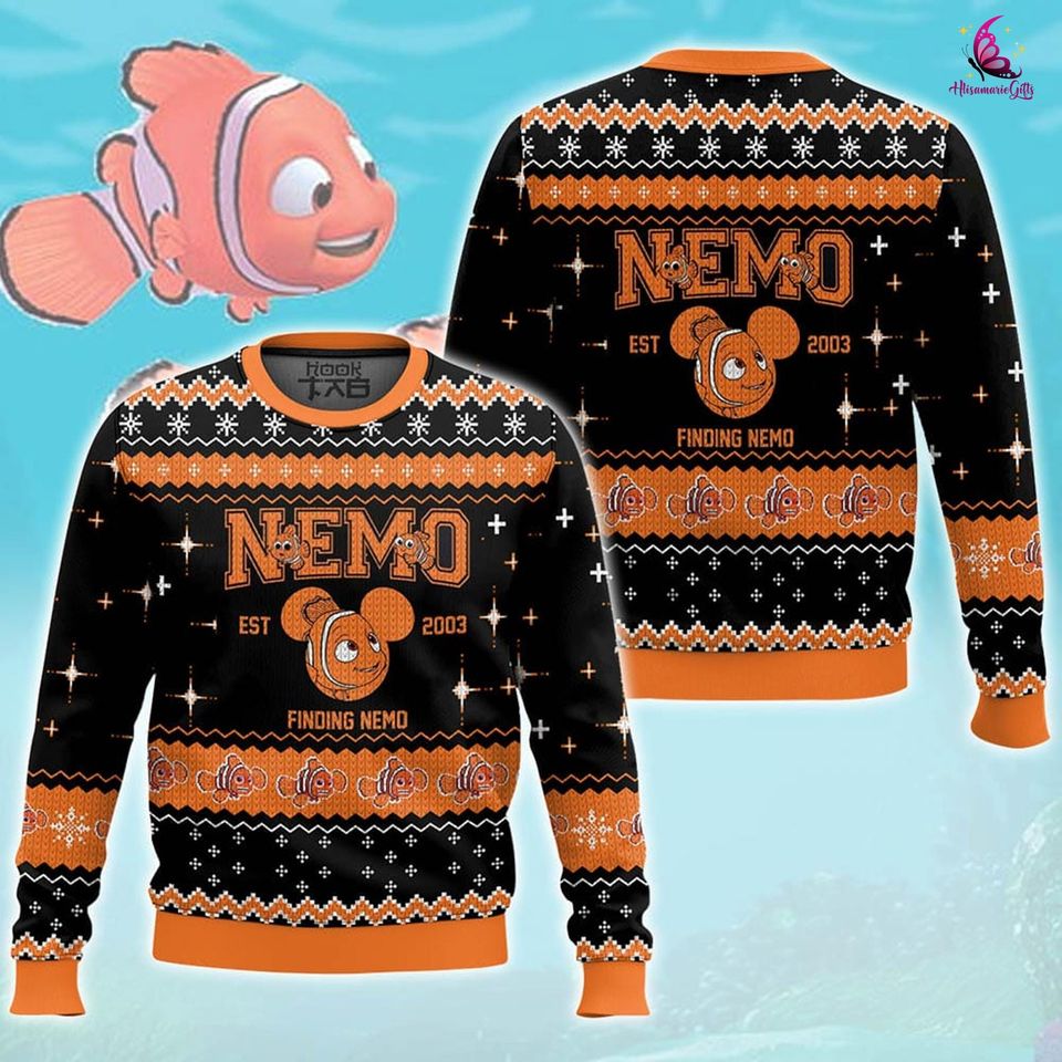 Finding Nemo Ugly Sweater, Disneyland Finding Nemo Characters Group Christmas Shirt