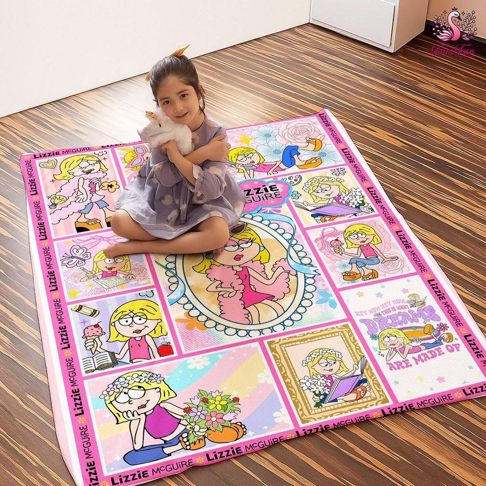 Coquette Bow Lizzie Mcguire Blanket, Cute Lizzie McGuire Blanket