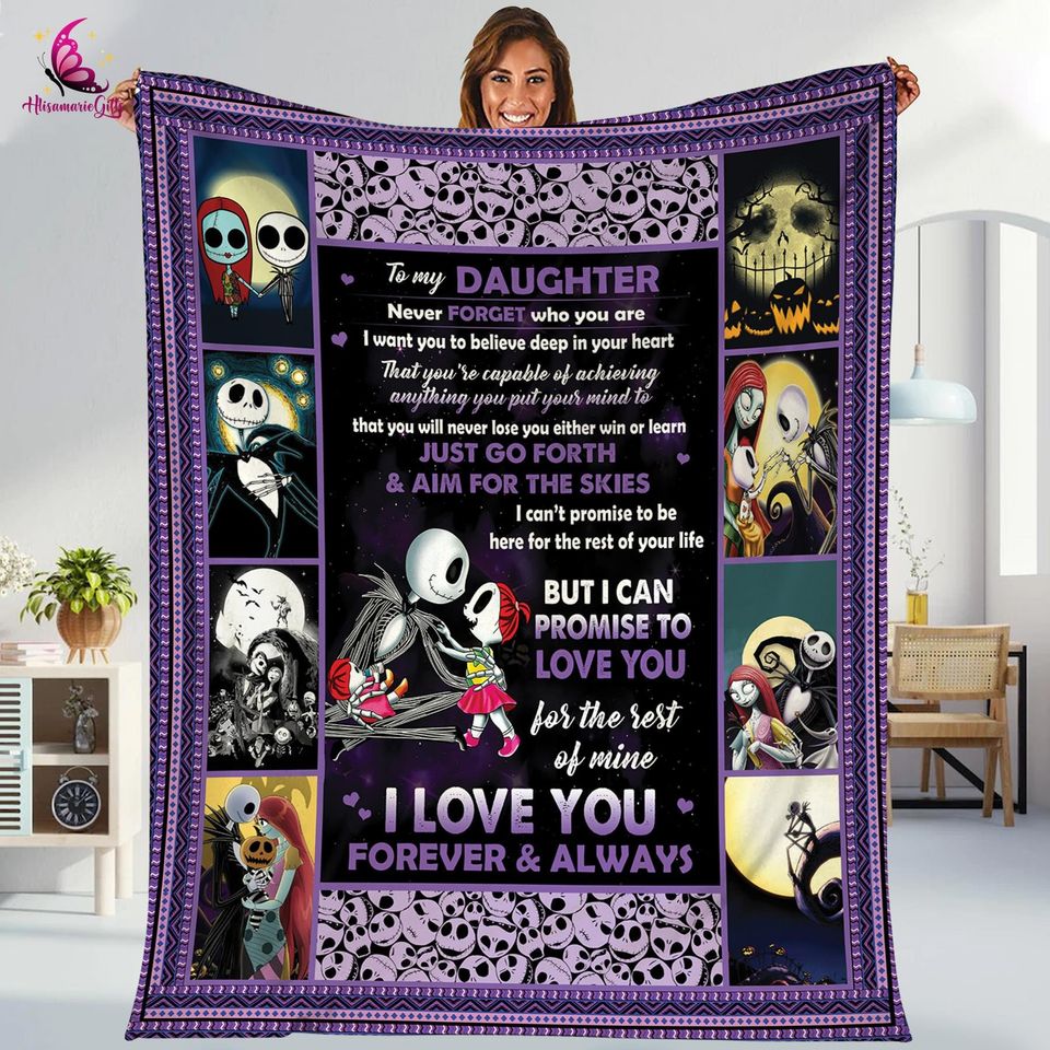 Nightmare Before Christmas Blanket, Nightmare Jack and Sally Blanket
