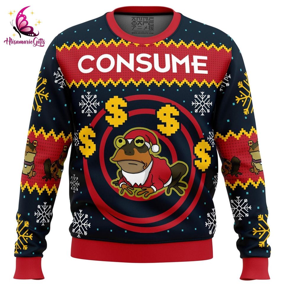 Futurama Ugly Christmas Sweatshirt | Hypnotoad Consume Ugly Sweater