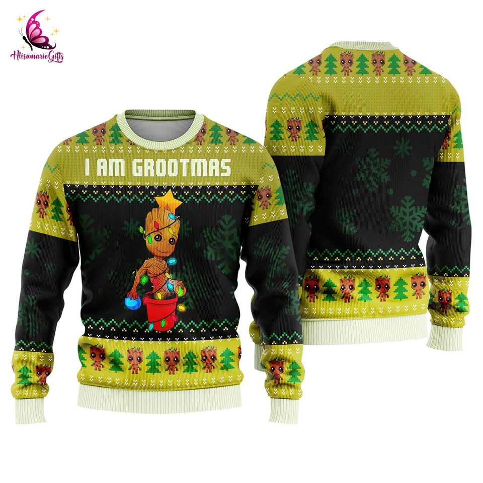 I Am Grootmas Groot Ugly Christmas Sweater, Groot Christmas Sweatshirt