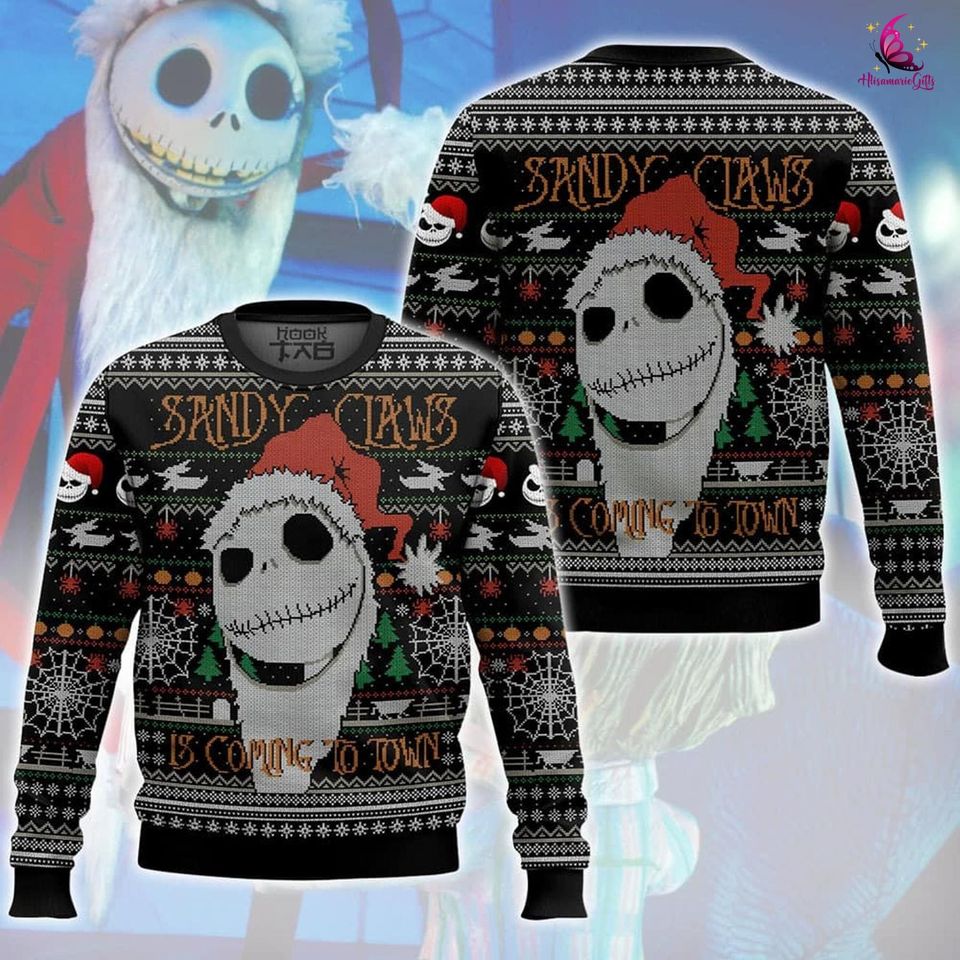 Jack Skellington Ugly Christmas Sweater, Nightmare Before Christmas Sweater