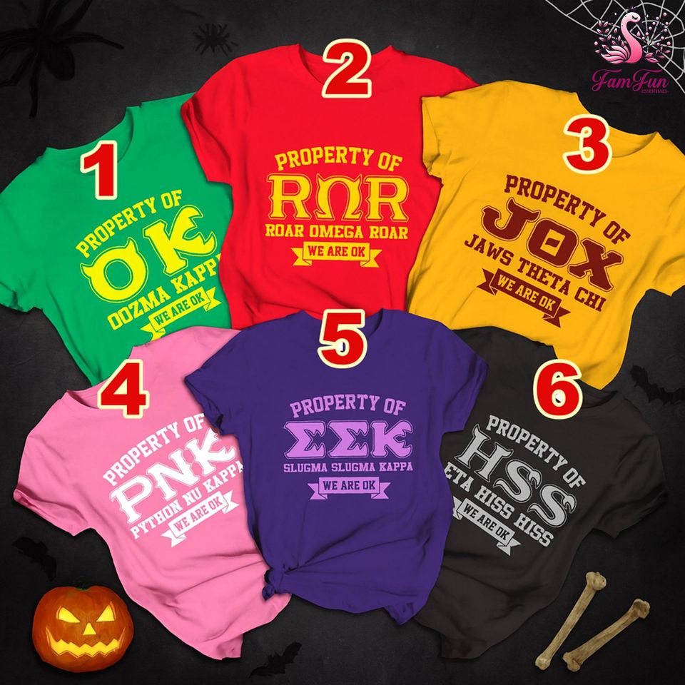 Monsters University Fraternity Sorority Shirts