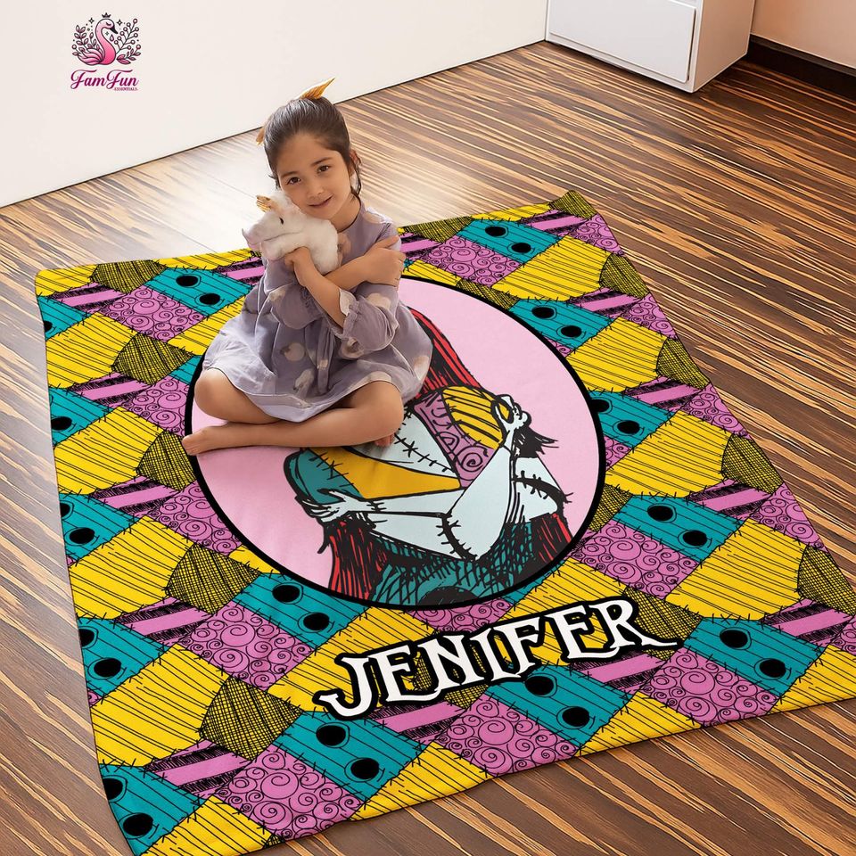 Personalized Sally The Nightmare Before Christmas Blanket, Custom Name Blanket
