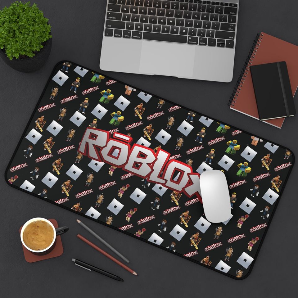 Roblox mouse pad large - gaming pad with iconic avatars & Roblox logo