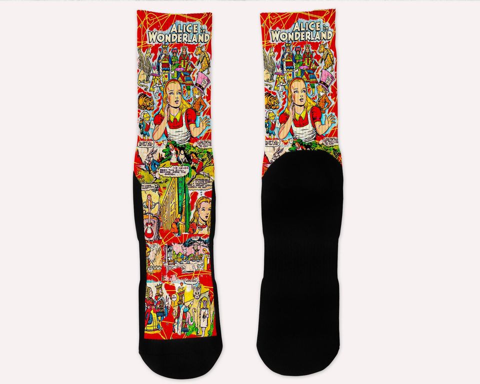 Vintage Alice in Wonderland -Custom Socks