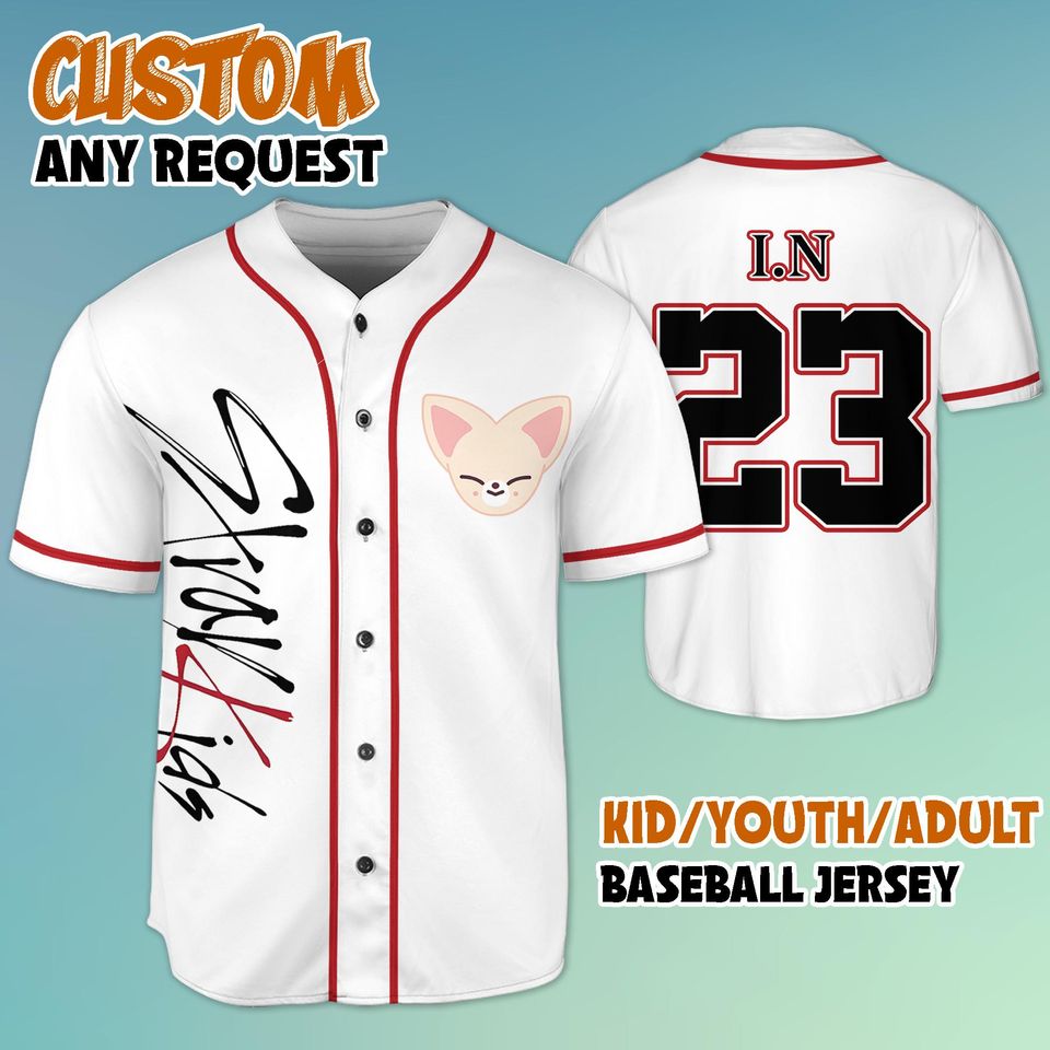 Custom I.N Skzoo Straykids Baseball Jersey, I.N StrayKids DominATE World Tour 2025 Jersey Shirt, Kpop Jersey, SKZ Merch