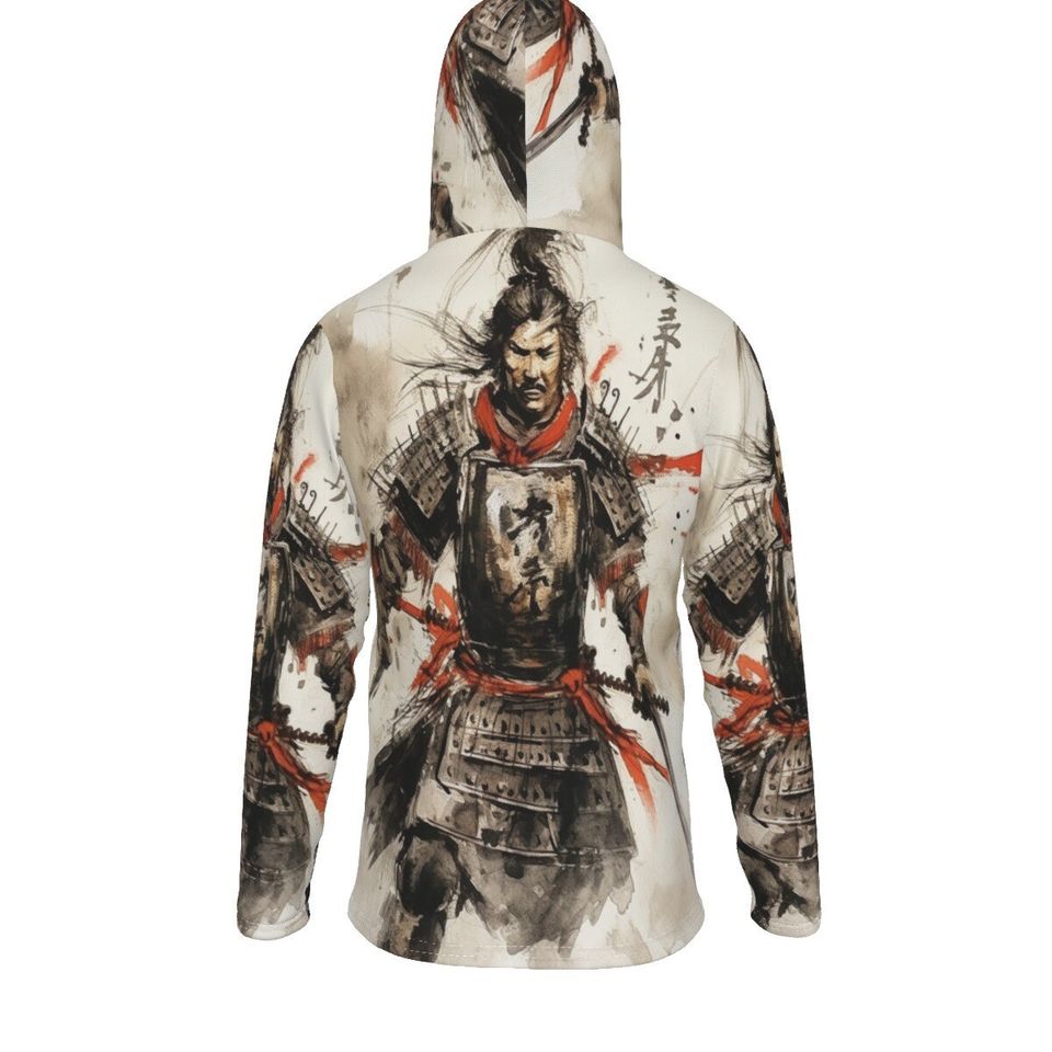 Samurai Pullover Hoodie With Mask