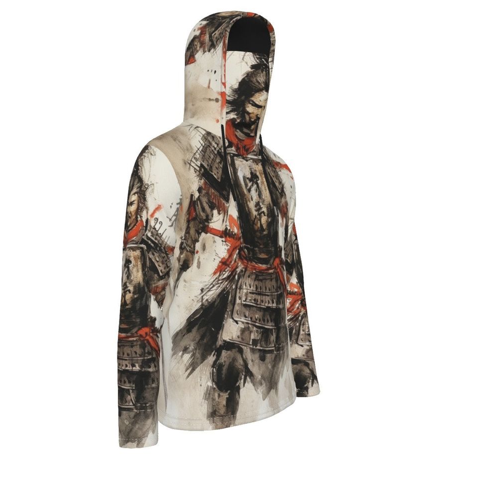 Samurai Pullover Hoodie With Mask