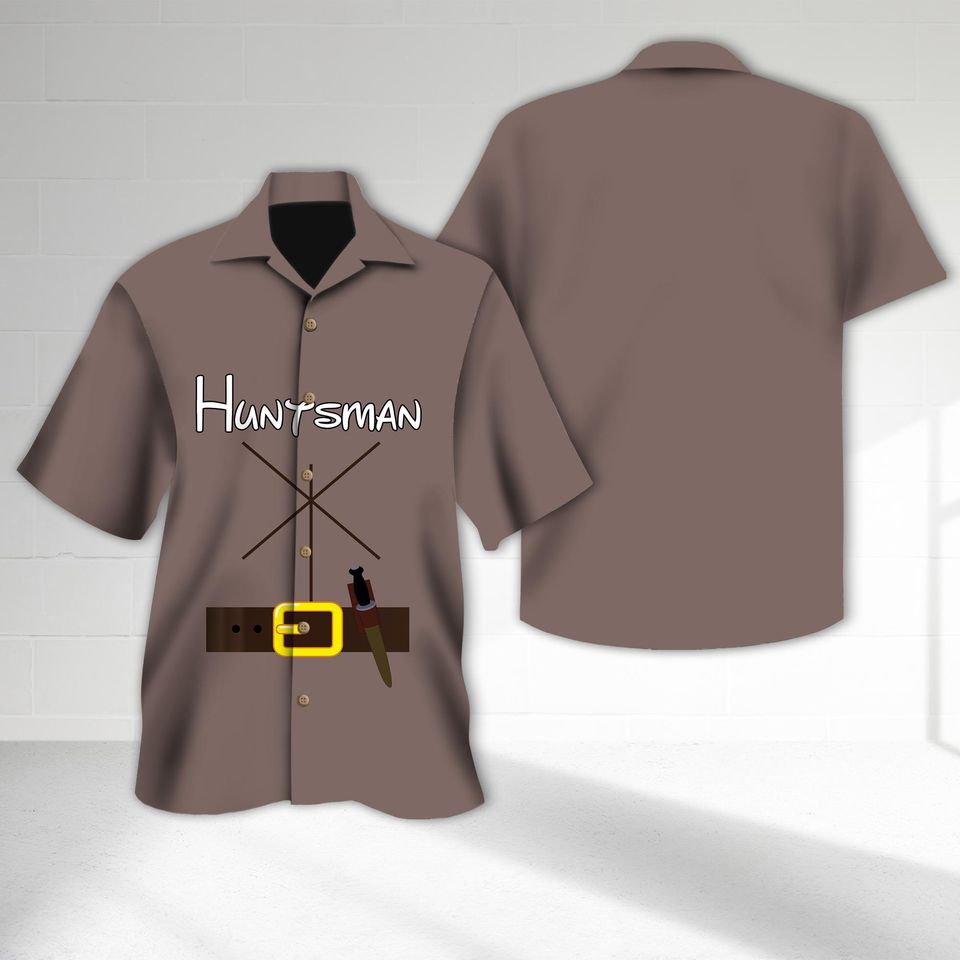 Huntsman Snow White Costume Hawaiian Shirt, Seven Dwarfs Cosplay Halloween Shirt