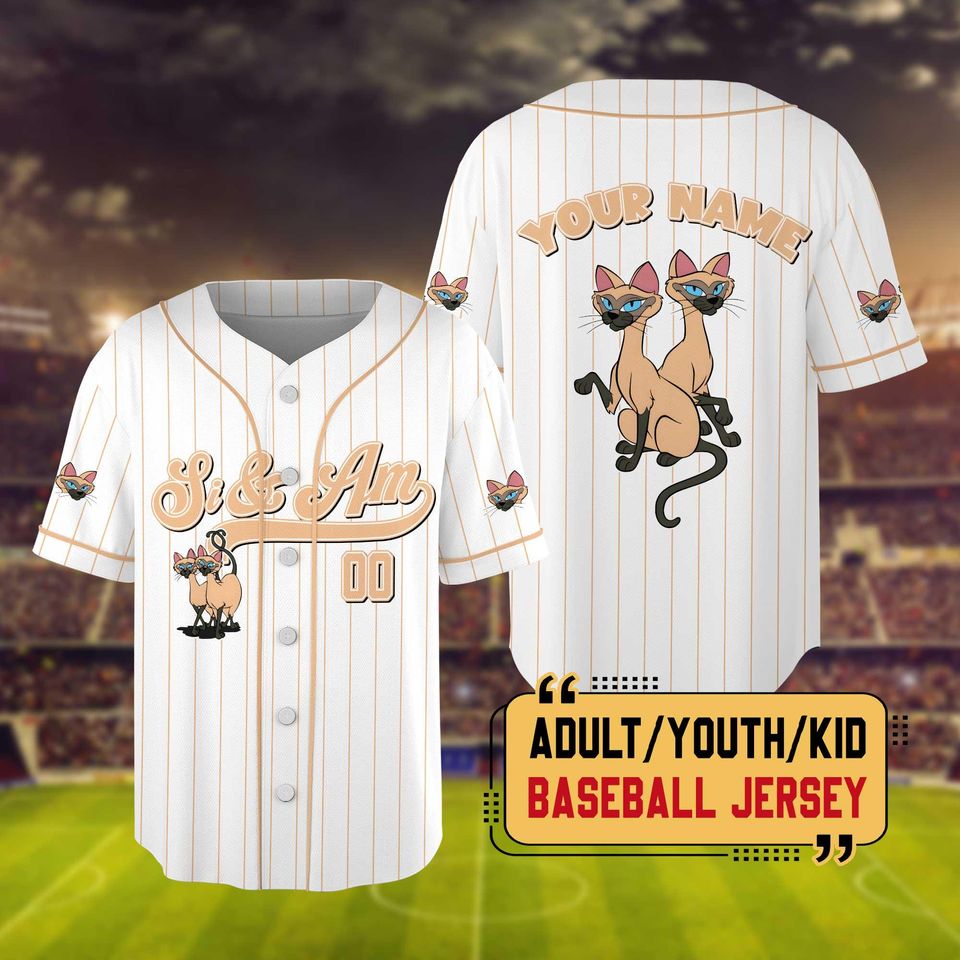 Personalized Lady And The Tramp Baseball Jersey, Custom Lady And The Tramp Jersey