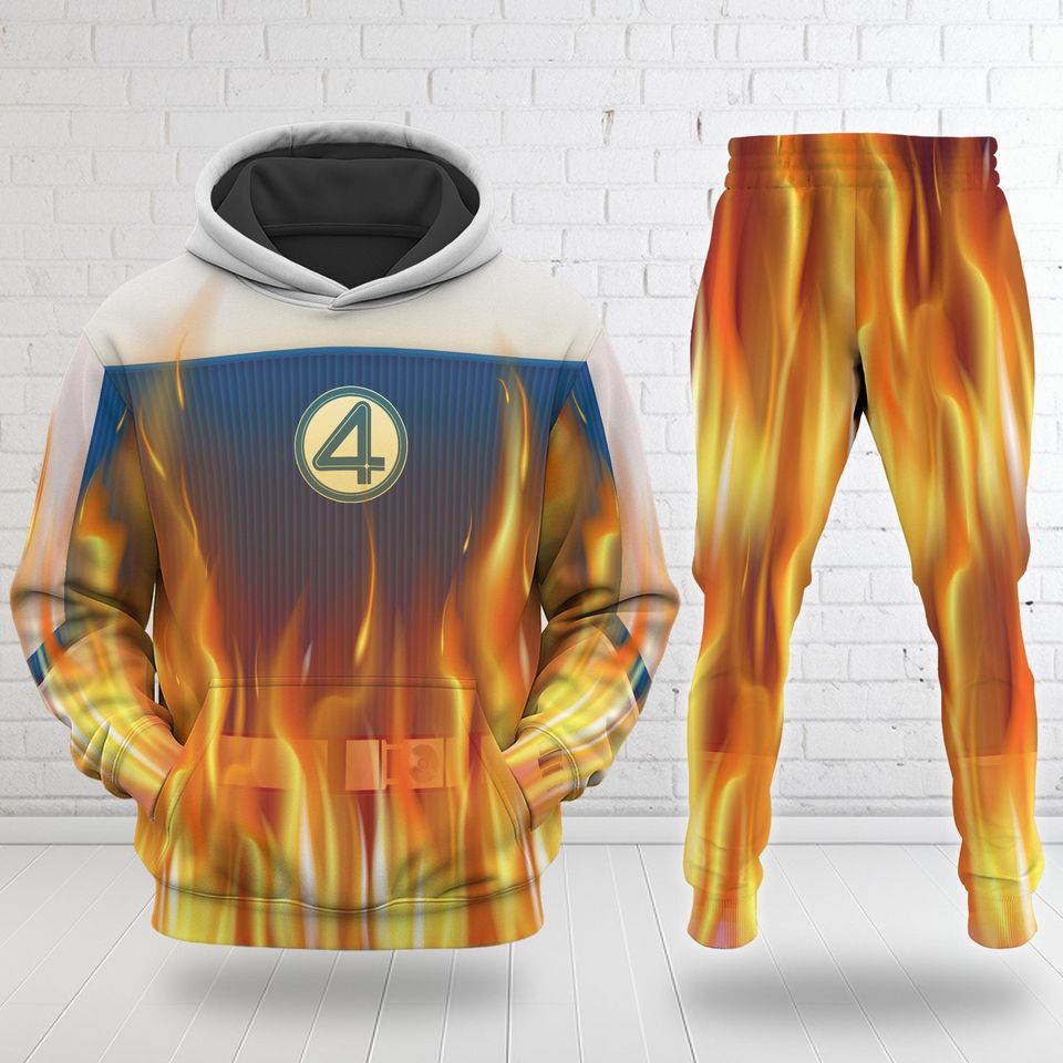 Johnny Storm Human Torch Costume Halloween Hoodie